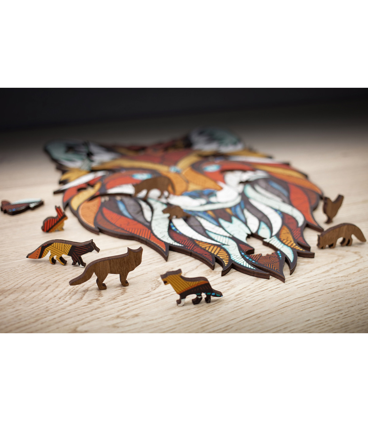 Eco-wood-art - dřevěné puzzle Liška