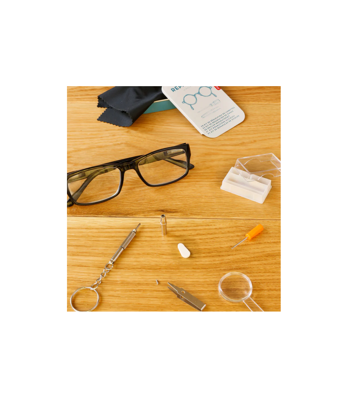 Sada na čištění a opravu brýlí