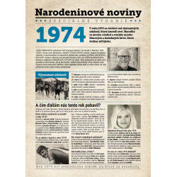 Narodeninové noviny 1974 s vlastným textom