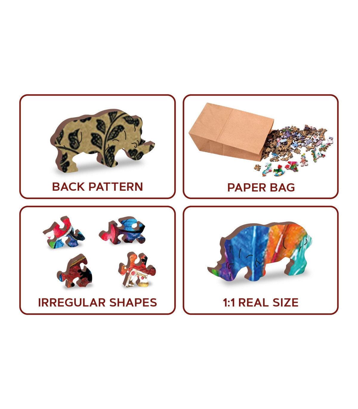 Dřevěné puzzle - Mystická liška - 250 dílků