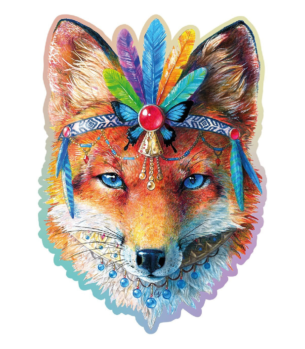 Dřevěné puzzle - Mystická liška - 250 dílků