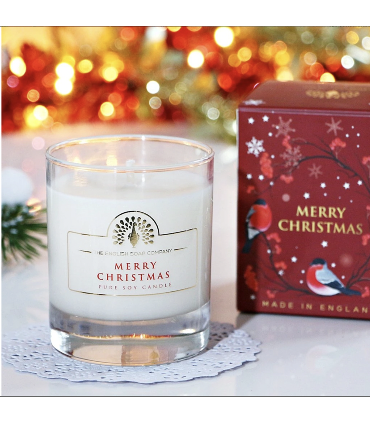 Přírodní vonná svíčka VESELÁ VÁNOCE