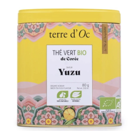 Korejský zelený čaj s YUZU v plechovce