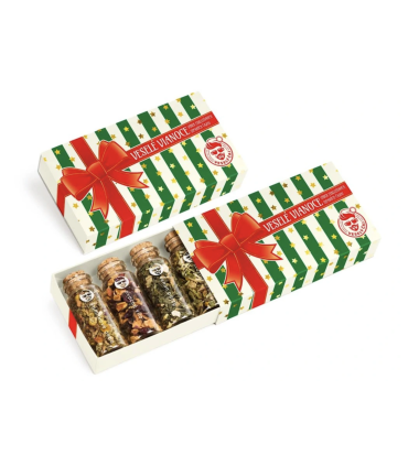 Darčeková sada sypaných čajov „Veselé Vianoce“ | Originálny vianočný darček | Familium.sk