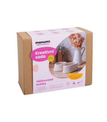 Štartovacia sada na háčkovaný košík | Kreatívna sada pre radosť