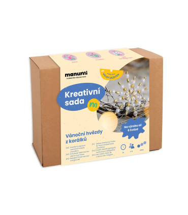 Kreatívna sada – vianočné hviezdy z korálikov | Darček pre celú rodinu