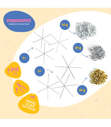 Kreatívna sada – vianočné hviezdy z korálikov | Darček pre celú rodinu