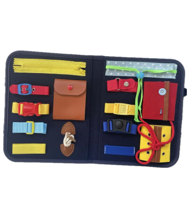 Montessori zmyslová vzdelávacia knižka – tmavomodrá