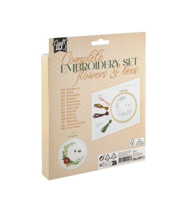 Súprava na vyšívanie – Kvety a včely