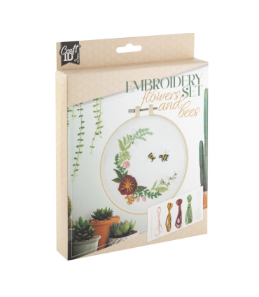 Súprava na vyšívanie – Kvety a včely