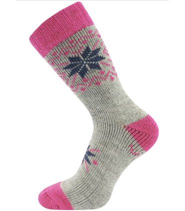 Darčeková sada z merino vlny a alpaky – ponožky a rukavice s nórskym vzorom | Familium.sk