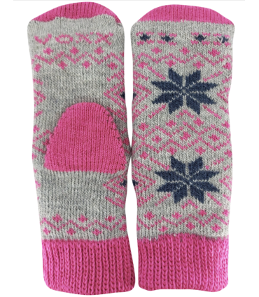 Darčeková sada z merino vlny a alpaky – ponožky a rukavice s nórskym vzorom | Familium.sk