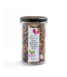 Višňová granola s ružou – voňavý a chutný darček pre babičku