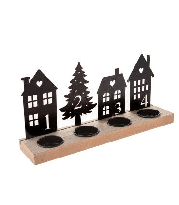 Kovový adventný svietnik