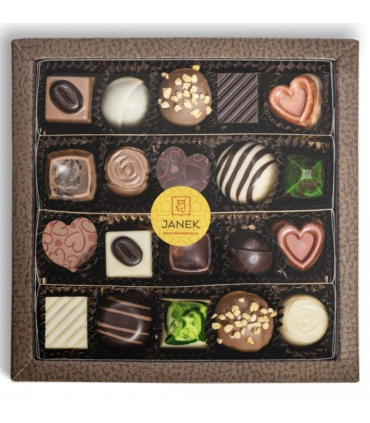 Darčeková kazeta čokoládových praliniek a lanýžiek