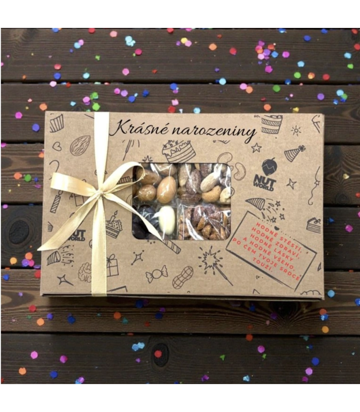 Narodeninový mix orechov v darčekovom balení