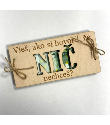 Drevené prianie NIČ