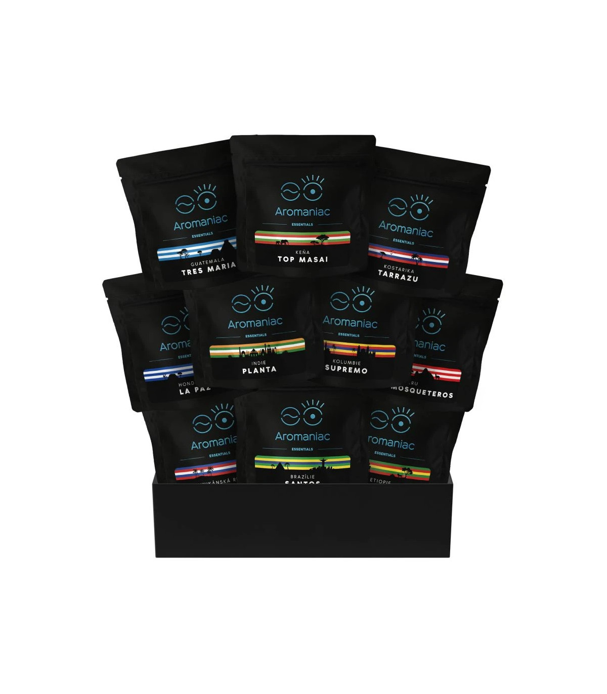 Velká degustační kolekce káv z celého světa